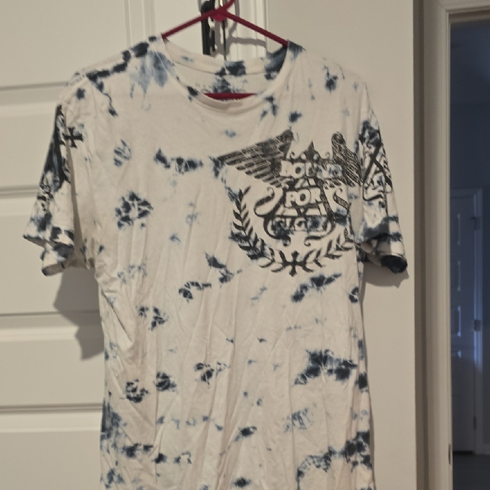 Arcadia White and Blue Graphic Tee